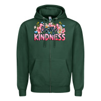Sports Green Choose kindness Zipper Hoodie - JahusDesignShop