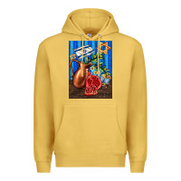 Antique Gold hanukkah table with oil pitcher Premium Hoodie - AdoDesignShop