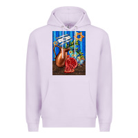 Lilac hanukkah table with oil pitcher Premium Hoodie - AdoDesignShop