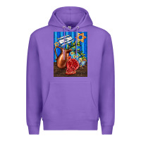 Purple hanukkah table with oil pitcher Premium Hoodie - AdoDesignShop