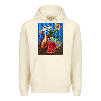 Sandshell hanukkah table with oil pitcher Premium Hoodie - AdoDesignShop