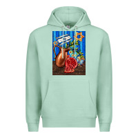 Seafoam hanukkah table with oil pitcher Premium Hoodie - AdoDesignShop