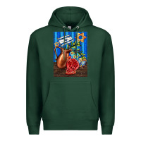 Sports Green hanukkah table with oil pitcher Premium Hoodie - AdoDesignShop