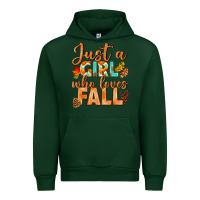 Forest Green just a girl who loves fall Urban Hoodie - BundleAndBundleShop