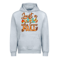 Heather Grey just a girl who loves fall Urban Hoodie - BundleAndBundleShop