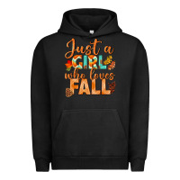 Pigment Black just a girl who loves fall Urban Hoodie - BundleAndBundleShop