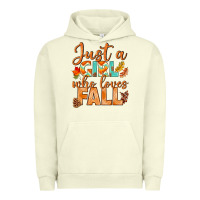 Pigment Pistachio just a girl who loves fall Urban Hoodie - BundleAndBundleShop