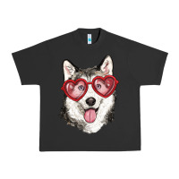 Pigment Black husky with love glasses Urban Heavy Tee - RanaPortraitStore