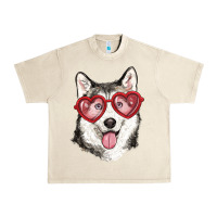 Sandshell husky with love glasses Urban Heavy Tee - RanaPortraitStore