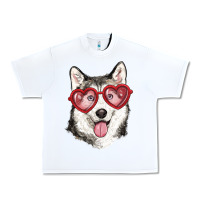 White husky with love glasses Urban Heavy Tee - RanaPortraitStore