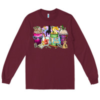 Burgundy boss babe coffee cups Long Sleeve Tee - Zillion Design Studio