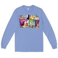Colony Blue boss babe coffee cups Long Sleeve Tee - Zillion Design Studio
