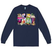 Navy boss babe coffee cups Long Sleeve Tee - Zillion Design Studio