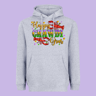 Happy Crawdi Gras With Crawfish Heavyweight Hoodie Designed By Artiststas