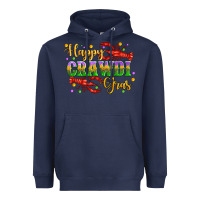 Navy happy crawdi gras with crawfish Heavyweight Hoodie - Artiststas
