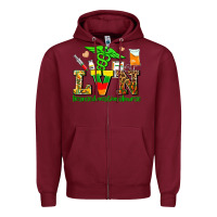 Burgundy lvn juneteenth licensed vocational nurse with croc Zipper Hoodie - AdoDesignShop