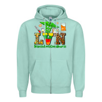 Seafoam lvn juneteenth licensed vocational nurse with croc Zipper Hoodie - AdoDesignShop