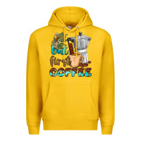 Lemon coffee cups but first coffee Premium Hoodie - NancyCooperArtShop