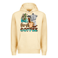 Pina Colada coffee cups but first coffee Premium Hoodie - NancyCooperArtShop