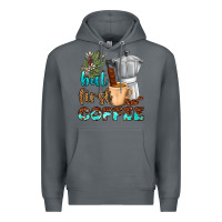 Rock coffee cups but first coffee Premium Hoodie - NancyCooperArtShop