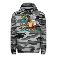 Slate Camo coffee cups but first coffee Premium Hoodie - NancyCooperArtShop