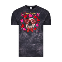 Cloud Black Valentine's day  english bulldog Vintage Tee - RanaPortraitStore