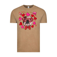 Vintage Coffee Valentine's day  english bulldog Vintage Tee - RanaPortraitStore