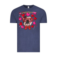 Vintage Denim Valentine's day  english bulldog Vintage Tee - RanaPortraitStore