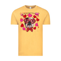 Vintage Mustard Valentine's day  english bulldog Vintage Tee - RanaPortraitStore
