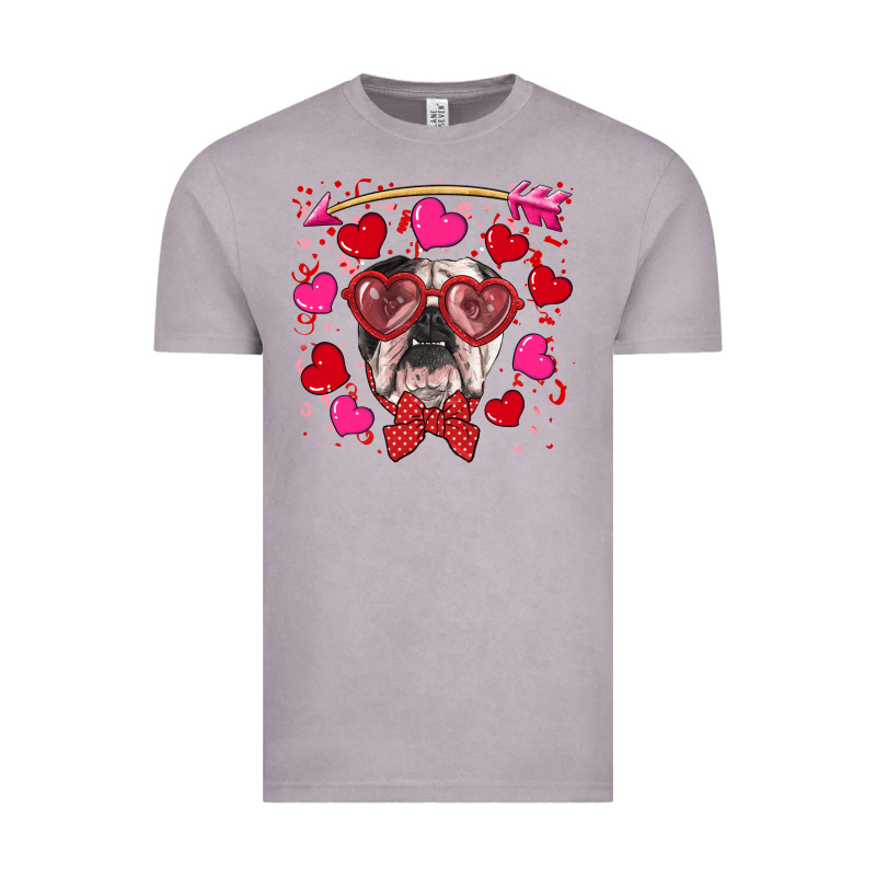 Valentine's Day  English Bulldog Vintage Tee by RanaPortraitStore | Teevron