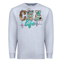 Heather Grey western nurse cna life Premium Sweatshirt - BarkalooDesign