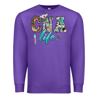 Purple western nurse cna life Premium Sweatshirt - BarkalooDesign