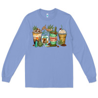 Colony Blue highly caffeinated coffee cups Long Sleeve Tee - Zillion Design Studio