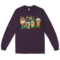 Plum highly caffeinated coffee cups Long Sleeve Tee - Zillion Design Studio