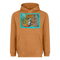 Meerkat western wooden wheel cowboy boots Heavyweight Hoodie - AdoDesignShop