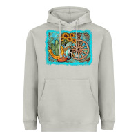 Moon Dust western wooden wheel cowboy boots Heavyweight Hoodie - AdoDesignShop