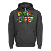 Charcoal Heather juneteenth nurse life Zipper Hoodie - AdoDesignShop