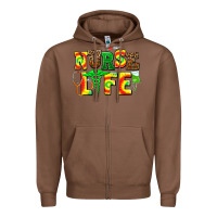 Chestnut juneteenth nurse life Zipper Hoodie - AdoDesignShop