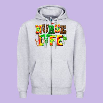 Juneteenth Nurse Life Zipper Hoodie Designed By Adodesignshop
