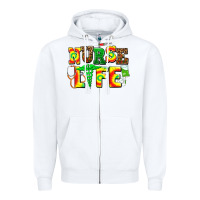White juneteenth nurse life Zipper Hoodie - AdoDesignShop
