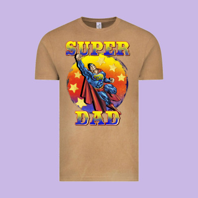 Super Dad Vintage Tee Designed By Barkaloodesign