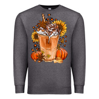 Charcoal Heather pumpkin spice ice latte Premium Sweatshirt - Jasminsmagicworld