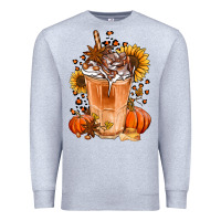 Heather Grey pumpkin spice ice latte Premium Sweatshirt - Jasminsmagicworld