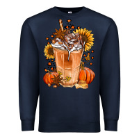 Navy pumpkin spice ice latte Premium Sweatshirt - Jasminsmagicworld