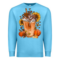 Ocean Blue pumpkin spice ice latte Premium Sweatshirt - Jasminsmagicworld
