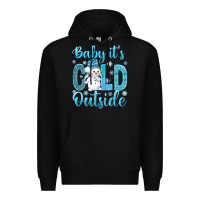 Black baby its cold outside Premium Hoodie - NancyCooperArtShop