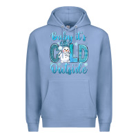 Colony Blue baby its cold outside Premium Hoodie - NancyCooperArtShop