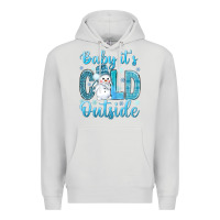 Dove Grey baby its cold outside Premium Hoodie - NancyCooperArtShop