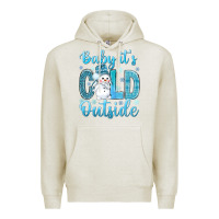 Oatmeal Heather baby its cold outside Premium Hoodie - NancyCooperArtShop
