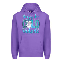 Purple baby its cold outside Premium Hoodie - NancyCooperArtShop